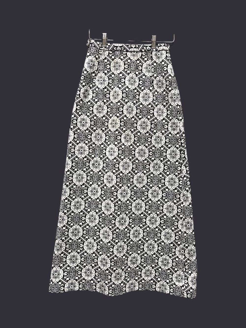 Vintage Long Black & White Skirt